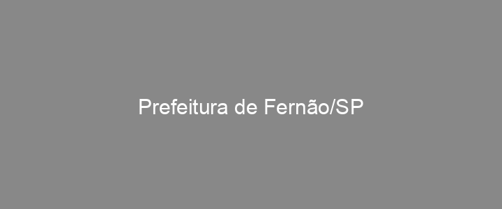Provas Anteriores Prefeitura de Fernão/SP